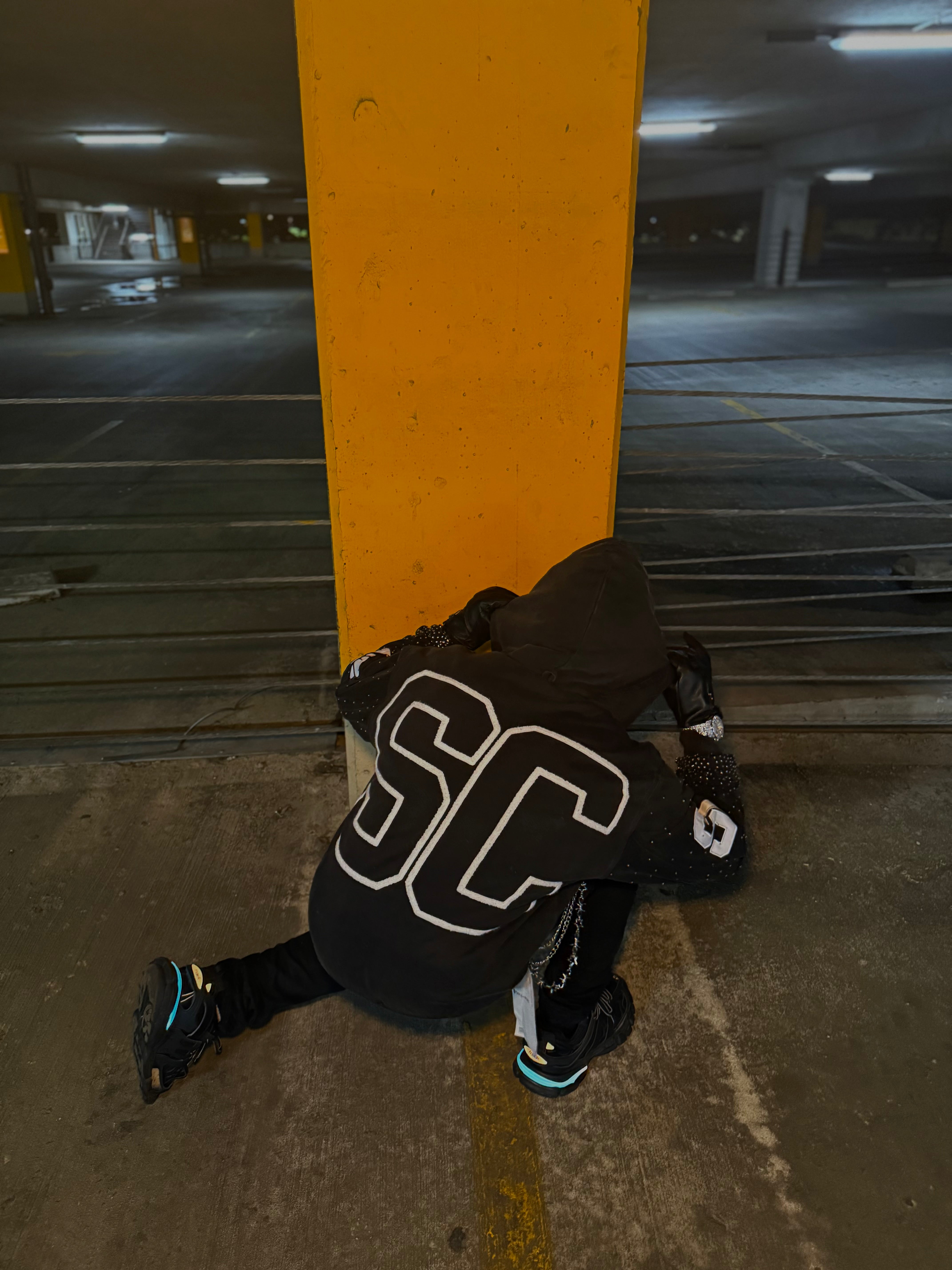 Black "Bag Chaser" zip up jacket