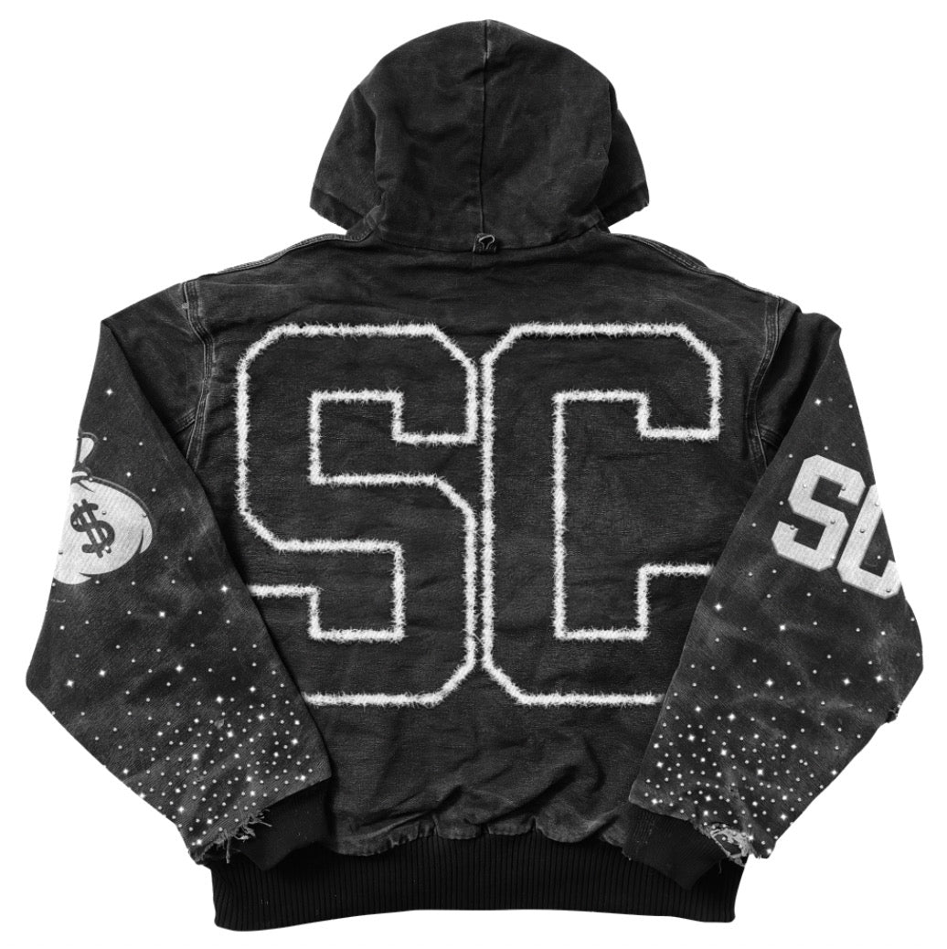 Black "Bag Chaser" zip up jacket