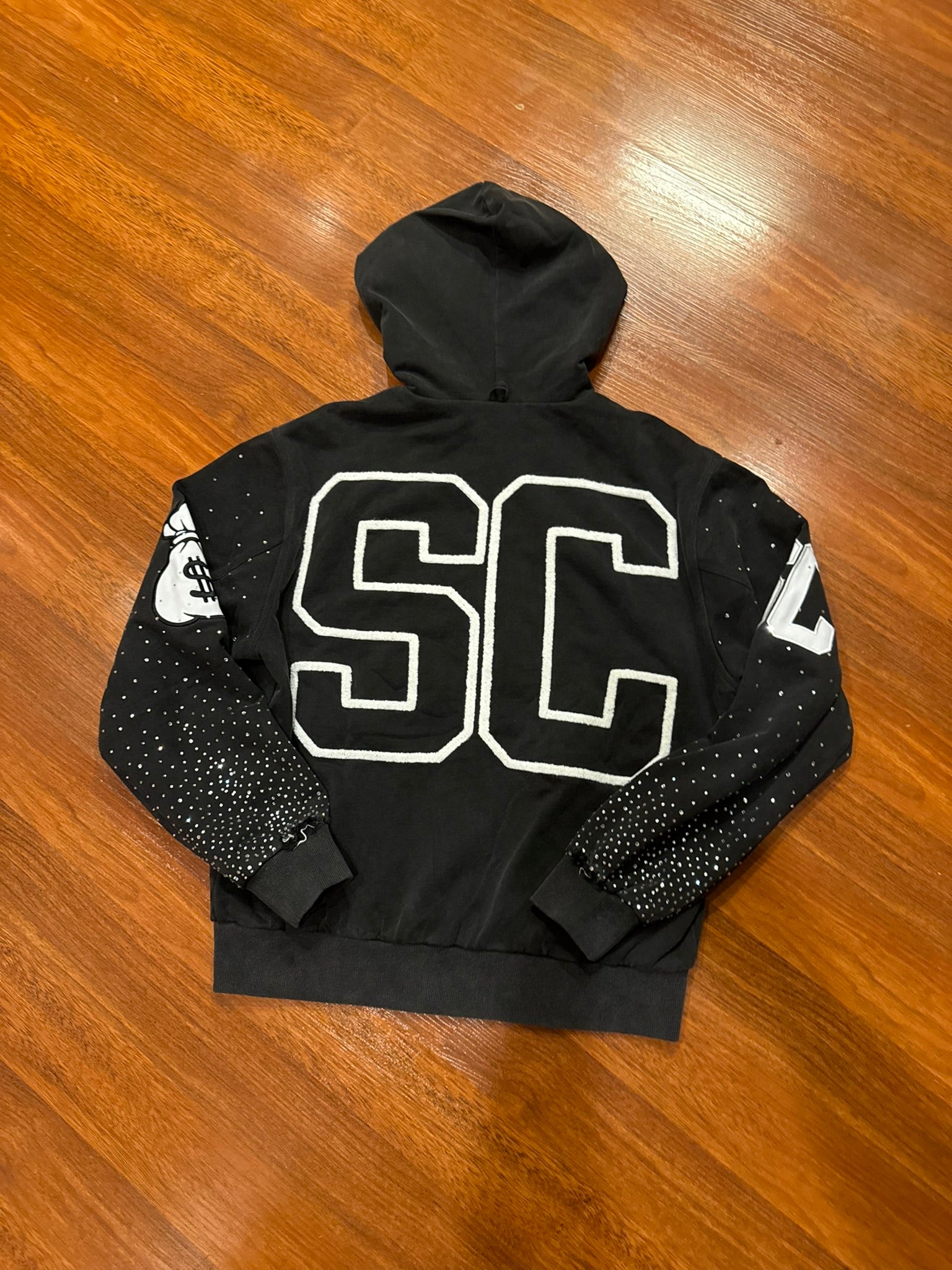 Black "Bag Chaser" zip up jacket
